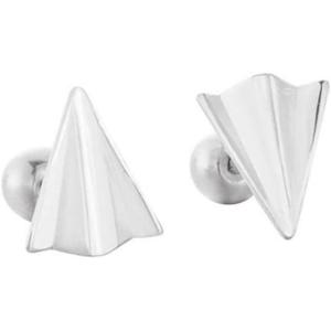 image20G Tiny Paper Airplane Ball Cartilage Stud Earrings for Women S925 Sterling Silver Hypoallergenic Mini Cute Plane Studs Tragus Screw Back Post Airline Jewelry Dainty Gifts Souvenir