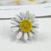 imageCute Daisy Flower Brooch Pin for Women Girl Colorful Enamel Yellow Green Small Lovely Sun Flowers Plant Collar Clip Dress Scarf Bag Suit Lapel Pin Holiday Easter Jewelry GiftWhite