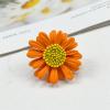 imageCute Daisy Flower Brooch Pin for Women Girl Colorful Enamel Yellow Green Small Lovely Sun Flowers Plant Collar Clip Dress Scarf Bag Suit Lapel Pin Holiday Easter Jewelry GiftOrange