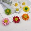 imageCute Daisy Flower Brooch Pin for Women Girl Colorful Enamel Yellow Green Small Lovely Sun Flowers Plant Collar Clip Dress Scarf Bag Suit Lapel Pin Holiday Easter Jewelry GiftRed