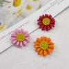imageCute Daisy Flower Brooch Pin for Women Girl Colorful Enamel Yellow Green Small Lovely Sun Flowers Plant Collar Clip Dress Scarf Bag Suit Lapel Pin Holiday Easter Jewelry GiftOrange