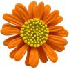 imageCute Daisy Flower Brooch Pin for Women Girl Colorful Enamel Yellow Green Small Lovely Sun Flowers Plant Collar Clip Dress Scarf Bag Suit Lapel Pin Holiday Easter Jewelry GiftOrange