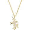 imageDtja Crystal Unicorn Charm Pendant Necklace for Women Teen Girls S925 Sterling Silver Gold Plated Shiny CZ Diamond Love Cute Animal Personalized Hypoallergenic Fairy tale Jewelry GOD of Gifts for Her