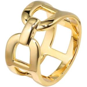 imageChunky Chain Silk Scarf Clip for Women Girls Minimalist Silver Wide Band Statement Buckle Wrap Fashion Punk Link Shawl Scarves Clasp Dress Accessories Jewelry 14k Gold Plated