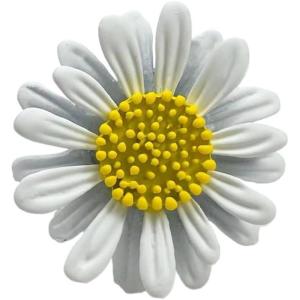 imageCute Daisy Flower Brooch Pin for Women Girl Colorful Enamel Yellow Green Small Lovely Sun Flowers Plant Collar Clip Dress Scarf Bag Suit Lapel Pin Holiday Easter Jewelry GiftWhite