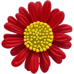 imageCute Daisy Flower Brooch Pin for Women Girl Colorful Enamel Yellow Green Small Lovely Sun Flowers Plant Collar Clip Dress Scarf Bag Suit Lapel Pin Holiday Easter Jewelry GiftRed