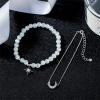 imageMoon Star Cat Eye Stretch Bracelet CZ Ball Beaded Bracelets Set for Women Girls Dainty Wedding Friendship Charms Adjustable Link Chains Comfortable Gifts 2 PCS