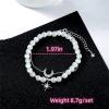 imageMoon Star Cat Eye Stretch Bracelet CZ Ball Beaded Bracelets Set for Women Girls Dainty Wedding Friendship Charms Adjustable Link Chains Comfortable Gifts 2 PCS