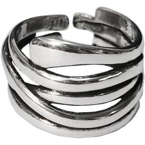 imageSilver Cross Ring Enhancers for Women Girls Vintage Chunky Wide Open Band Statement Engagement Knuckle Finger Rings Comfort Fit Fashion Punk Personalized Jewelry BFF Gifts Intertwined