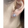 imageCute Pumpkin Carriage Stud Earrings for Women 925 Sterling Silver Cubic Zirconia Vintage Lucky Princess Tiny Small Studs Cartilage Hypoallergenic Holiday Birthday Halloween Jewelry Dainty Gifts Daughter NieceClear