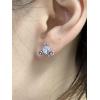 imageCute Pumpkin Carriage Stud Earrings for Women 925 Sterling Silver Cubic Zirconia Vintage Lucky Princess Tiny Small Studs Cartilage Hypoallergenic Holiday Birthday Halloween Jewelry Dainty Gifts Daughter NieceClear