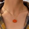imageCute Pumpkin Pendant Necklace for Women Gold Plated Fashion Halloween Thanksgiving Cute Charms Adjustable Link Chain Fall Holiday Festival Dress Accessories Jewelry Gift Souvenir 18quot