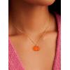 imageCute Pumpkin Pendant Necklace for Women Gold Plated Fashion Halloween Thanksgiving Cute Charms Adjustable Link Chain Fall Holiday Festival Dress Accessories Jewelry Gift Souvenir 18quot