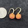 imageDelicate Pumpkin Dangle Earrings for Women Gold Plated Dainty CZ Halloween Thanksgiving Color Birthstone Charms Drop Fish Hook Dangling Fall Holiday Festival Dress Accessories GiftsOrange