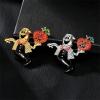 imagePumpkin Ghost Waiter Brooch Pin for Women Men Gold Plated Fashion Enamel Halloween Statement Spooky Brooches Lapel Pins Unique Holiday Festival Dress Accessories JewelrySilver