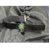 imageVintage Black Velvet Choker Necklace for Women Gothic Victorian Crystal Charms Adjustable Chain Necklaces Retro Boho Dress Accessories Punk 80s 90s Christmas Halloween Cosplay Party Jewelry Green CZ