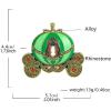 imageVintage Pumpkin Carriage Brooch Pin for Women Girls Gold Plated Rhinestone Enamel Halloween Brooches Lapel Pins Fall Holiday Festival Dress Accessories Jewelry Gift SouvenirYellow Green