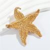 imageShell Pearl Rhinestone Starfish Brooch for Women Men Gold Plated Elegant Crystal Star Shaped Ocean Sea Animal Brooches Lapel Pins Delicate Wedding Beach Party Dress Accessories