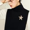 imageShell Pearl Rhinestone Starfish Brooch for Women Men Gold Plated Elegant Crystal Star Shaped Ocean Sea Animal Brooches Lapel Pins Delicate Wedding Beach Party Dress Accessories