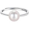 imageDtja Shell Pearl 925 Sterling Silver Ring for Women Girls Adjustable Expandable Round Ball Wedding Statement Finger Rings Comfort Fit Simple Elegant Engagement Promise Birthday Jewelry Gift8mm