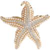 imageShell Pearl Rhinestone Starfish Brooch for Women Men Gold Plated Elegant Crystal Star Shaped Ocean Sea Animal Brooches Lapel Pins Delicate Wedding Beach Party Dress Accessories
