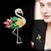 imageRhinestone Flamingo Brooch Pin for Women Girls Fashion Crystal Delicate Animal Brooch Lapel Pins Elegant Dress Accessories Jewelry Gift Corsage for Hat Bag Suit Tie Wedding Christmas BirthdayColorful CZ