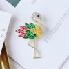 imageRhinestone Flamingo Brooch Pin for Women Girls Fashion Crystal Delicate Animal Brooch Lapel Pins Elegant Dress Accessories Jewelry Gift Corsage for Hat Bag Suit Tie Wedding Christmas BirthdayColorful CZ