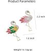 imageRhinestone Flamingo Brooch Pin for Women Girls Fashion Crystal Delicate Animal Brooch Lapel Pins Elegant Dress Accessories Jewelry Gift Corsage for Hat Bag Suit Tie Wedding Christmas BirthdayColorful CZ