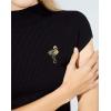 imageRhinestone Flamingo Brooch Pin for Women Girls Fashion Crystal Delicate Animal Brooch Lapel Pins Elegant Dress Accessories Jewelry Gift Corsage for Hat Bag Suit Tie Wedding Christmas BirthdayColorful CZ
