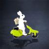 imageBiker Bunny Rabbit Brooch Pin for Women Girls Unisex Gold Plated Fashion Enamel Easter Eggs Animal Pet Brooches Lapel Pins Dainty Cute Holiday Festival Party Jewelry Gift for Daughter Teens