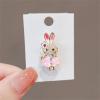 imageCute Crystal Rabbit Brooch Pin for Daughter Niece Gold Plated Rhinestone Enamel Tiny Cartoon Bunny Animal Brooches Lapel Pins Dainty Easter Birthday Dress Accessories Jewelry