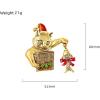 imageCute Xmas Cat Brooch for Women Girls Men Silver Gold Fashion Rhinestone Enamel Kitten Animals Santa Costumes Lapel Pins Vintage Christmas Holiday Festival Dress Accessories Jewelry Gift for PetloverGift Fish