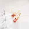imageDainty Red Rabbit Small Hoop Earrings for Women GoldToned Cute Crystal Bunny Animal Charms Lever Back Dangle Drop Huggie Hoops Delicate Easter Holiday JewelryGolden