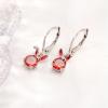 imageDainty Red Rabbit Small Hoop Earrings for Women GoldToned Cute Crystal Bunny Animal Charms Lever Back Dangle Drop Huggie Hoops Delicate Easter Holiday JewelrySilvery