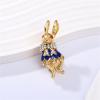 imageRhinestone Bow Rabbit Brooch Pin for Women Girls Men Gold Plated Fashion Cute Crystal Bow Enamel Cartoon Bunny Gentleman Brooches Lapel Pins Lucky Decor Dress Accessories Easter Holiday Jewelry Gift