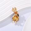 imageRhinestone Bow Rabbit Brooch Pin for Women Girls Men Gold Plated Fashion Cute Crystal Bow Enamel Cartoon Bunny Gentleman Brooches Lapel Pins Lucky Decor Dress Accessories Easter Holiday Jewelry Gift