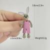 imageRhinestone Rabbit Overalls Brooch Pin for Women GoldTone Fashion Crystal Enamel White Balls Bunny Animal Pet Brooches Pins Dainty Cute Holiday Easter Party Dress Accessories JewelryPink