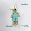 imageRhinestone Rabbit Overalls Brooch Pin for Women GoldTone Fashion Crystal Enamel White Balls Bunny Animal Pet Brooches Pins Dainty Cute Holiday Easter Party Dress Accessories JewelryBlue
