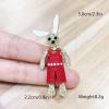 imageRhinestone Rabbit Overalls Brooch Pin for Women GoldTone Fashion Crystal Enamel White Balls Bunny Animal Pet Brooches Pins Dainty Cute Holiday Easter Party Dress Accessories JewelryRed