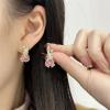imageRhinestone Rabbit Stud Earrings for Women Girls Hypoallergenic Cute Crystal Birthstone Bunny Animal Pet Cartilage Post Dainty Birthday Easter Holiday Jewelry Gifts for Daughter NieceYellow with Pink CZ