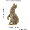 imageSitting Cat Brooch Pin for Women Girls Fashion Cute Textured Abstract Kitten Animal Brooches Lapel Pins Unisex Christmas Holiday Festival Hat Bag Suit Dress Accessories Jewelry Gift for PetloverGold