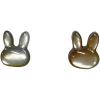 imageBlack Shell Pearl Cat Dog Animal Stud Earrings for Women PetLover 925 Sterling Silver Hypoallergenic Tiny Small Rabbit Studs Cartilage Cute Jewelry GiftsBunny