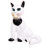 imageFunky Cat Animal Brooch Pin for Women Unisex Gold Tone Fashion Crystal Choker Kitten Brooches Lapel Pins Cute Dress Accessories Birthday Holiday Jewelry GiftWhite