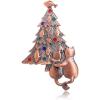 imageVintage Christmas Fish Tree Brooch Pin for Women Girls Colorful Rhinestone Crystal Cute Cat Animal Food Brooches Lapel Pins Dainty Dress Accessories Xmas Holiday Jewelry Gift for Daughter Friend