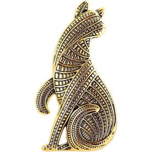 imageSitting Cat Brooch Pin for Women Girls Fashion Cute Textured Abstract Kitten Animal Brooches Lapel Pins Unisex Christmas Holiday Festival Hat Bag Suit Dress Accessories Jewelry Gift for PetloverGold