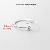 imageCute CZ 925 Sterling Silver Promise Ring for Women Girls Expandable Adjustable Knuckle Tail Open Wrap Finger Rings Comfort Fit Simple Wedding Engagement Jewelry Gift Size 69