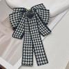 imageLayered Shell Pearl Bow PreTied Brooch for Women Girls Elegant Love Heart Gold Plated Black White Houndstooth Bowknot Tie Brooches Lapel Pins Corsage Collar Ceremony Holiday Dress Accessories