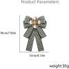imageLayered Shell Pearl Bow PreTied Brooch for Women Girls Elegant Love Heart Gold Plated Black White Houndstooth Bowknot Tie Brooches Lapel Pins Corsage Collar Ceremony Holiday Dress Accessories