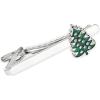 image25 Inch Christmas Tie Clip Tie Bar for Men Silvery Winter Holiday Xmas Santa Rhinestone Tree Necktie Shirts Tuxeto Formal Wear Brooch Dainty Festival Party Dress Accessories Jewelry Gift for HimRed Green Trees