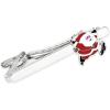 image25 Inch Christmas Tie Clip Tie Bar for Men Silvery Winter Holiday Xmas Santa Rhinestone Tree Necktie Shirts Tuxeto Formal Wear Brooch Dainty Festival Party Dress Accessories Jewelry Gift for HimRed White Claus